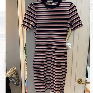 Striped bodycon dress